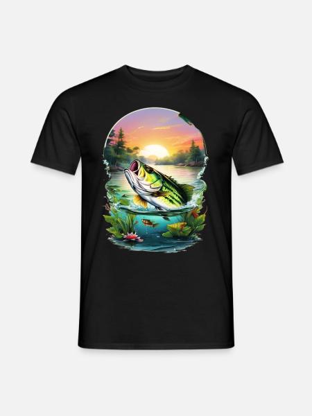 Bass Fish - Men's T-Shirt - black
