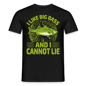 Ich mag Big Bass und kann nicht lügen - Männer T-Shirt - Schwarz - Vorne - AI Model Male 178 light (178cm)