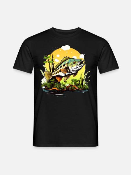 Bass Fish - Men's T-Shirt - black