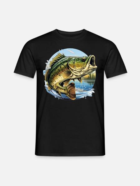Bass Fish - Men's T-Shirt - black