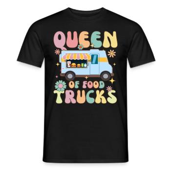 Reine des Food Trucks Groovy Foodie - T-shirt homme - noir - Devant - AI Model Male 178 light (178cm)