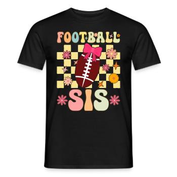 Soccer Sister Groovy Soccer Player Sister - Men's T-Shirt - black - Front - AI Model Male 178 light (178cm)