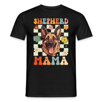 Maman Berger Allemand Groovy Maman Berger Allemand - T-shirt homme - noir - Devant - AI Model Male 178 light (178cm)