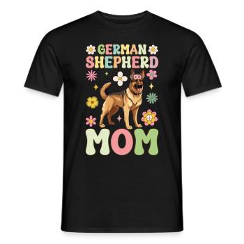 Maman Berger Allemand Groovy Chien Maman - T-shirt homme - noir - Devant - AI Model Male 178 light (178cm)