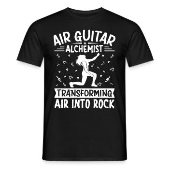 Air Guitar Alchemist Transforming Air Funny Air G - Men's T-Shirt - black - Front - AI Model Male 178 light (178cm)