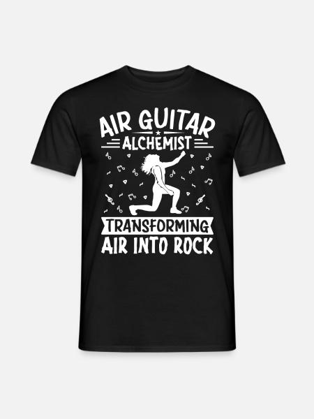 Luftgitarre Alchemist Transforming Air Funny Air G - Männer T-Shirt - Schwarz