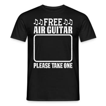 Kostenlose Luftgitarre Bitte nehmen Sie einen lust - Männer T-Shirt - Schwarz - Vorne - AI Model Male 178 light (178cm)