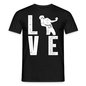 LOVE Air Guitar Air Guitarist - Men's T-Shirt - black - Front - AI Model Male 178 light (178cm)