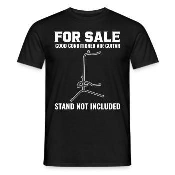 Zu verkaufen Gut konditionierte Luftgitarre Funny - Männer T-Shirt - Schwarz - Vorne - AI Model Male 178 light (178cm)