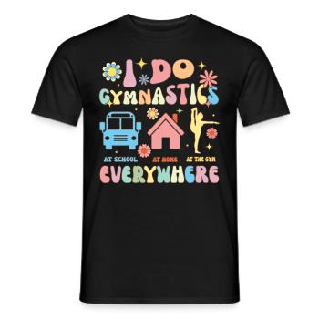 Gymnastik Gymnastik Gymnastik Groovy Gymnast Akrob - Männer T-Shirt - Schwarz - Vorne - AI Model Male 178 light (178cm)