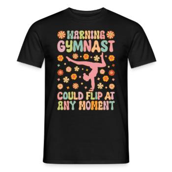 Attention : Gymnaste peut basculer à tout moment Groo - T-shirt homme - noir - Devant - AI Model Male 178 light (178cm)