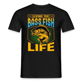 Das Leben der Barschfische leben - Männer T-Shirt - Schwarz - Vorne - AI Model Male 178 light (178cm)