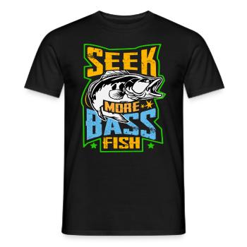 Suchen Sie mehr Barschfische - Männer T-Shirt - Schwarz - Vorne - AI Model Male 178 light (178cm)