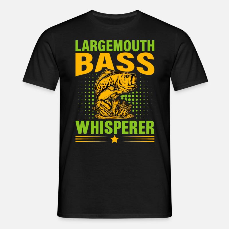 Forellenbarsch-Flüsterer - Männer T-Shirt - Schwarz