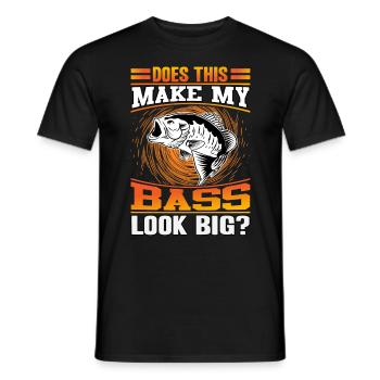Does this make my Bass look Big? - Men's T-Shirt - black - Front - AI Model Male 178 light (178cm)