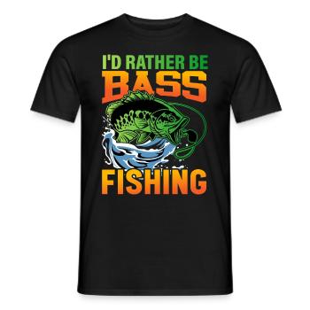 Ich wäre lieber Barschfischen - Männer T-Shirt - Schwarz - Vorne - AI Model Male 178 light (178cm)