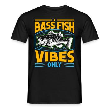 Bash Fish Vibes uniquement - T-shirt homme - noir - Devant - AI Model Male 178 light (178cm)