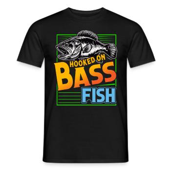 Süchtig nach Barschfischen - Männer T-Shirt - Schwarz - Vorne - AI Model Male 178 light (178cm)