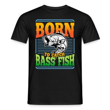 Geboren, um Barschfische zu fangen - Männer T-Shirt - Schwarz - Vorne - AI Model Male 178 light (178cm)