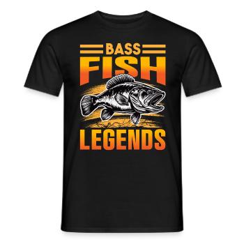 Barschfisch-Legenden - Männer T-Shirt - Schwarz - Vorne - AI Model Male 178 light (178cm)