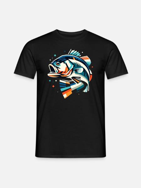 Bass Fish - Men's T-Shirt - black