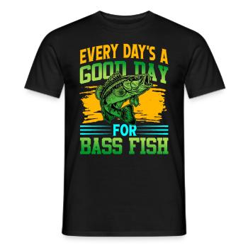 Jeder Tag ist ein guter Tag für Barschfische - Männer T-Shirt - Schwarz - Vorne - AI Model Male 178 light (178cm)