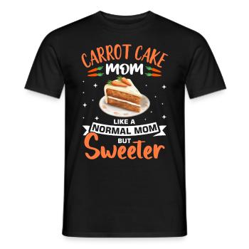 Witziger Karottenkuchen Spruch - Männer T-Shirt - Schwarz - Vorne - AI Model Male 178 light (178cm)