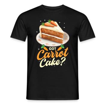 Witziger Karottenkuchen Spruch - Männer T-Shirt - Schwarz - Vorne - AI Model Male 178 light (178cm)