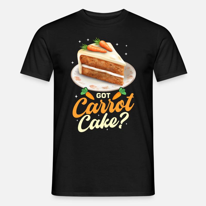 Witziger Karottenkuchen Spruch - Männer T-Shirt - Schwarz