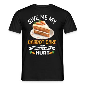 Witziger Karottenkuchen Spruch - Männer T-Shirt - Schwarz - Vorne - AI Model Male 178 light (178cm)