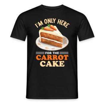 Witziger Karottenkuchen Spruch - Männer T-Shirt - Schwarz - Vorne - AI Model Male 178 light (178cm)