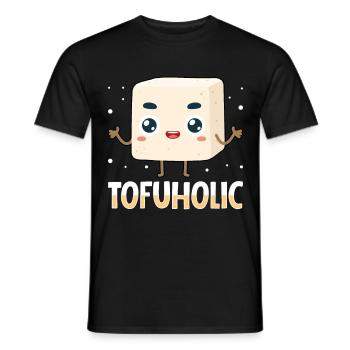 Vegan Vegetarier Design für einen Tofu Fan - Männer T-Shirt - Schwarz - Vorne - AI Model Male 178 light (178cm)