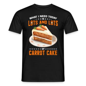 Witziger Karottenkuchen Spruch - Männer T-Shirt - Schwarz - Vorne - AI Model Male 178 light (178cm)