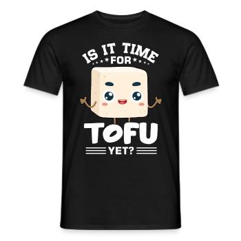Vegan Vegetarier Design für einen Tofu Fan - Männer T-Shirt - Schwarz - Vorne - AI Model Male 178 light (178cm)