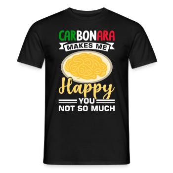 Italien Carbonara Pasta - Männer T-Shirt - Schwarz - Vorne - AI Model Male 178 light (178cm)