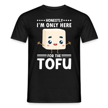 Vegan Vegetarier Design für einen Tofu Fan - Männer T-Shirt - Schwarz - Vorne - AI Model Male 178 light (178cm)