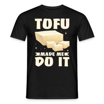 Vegan Vegetarier Design für einen Tofu Fan - Männer T-Shirt - Schwarz - Vorne - AI Model Male 178 light (178cm)