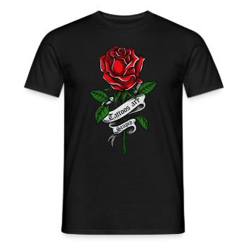 Les tatouages sont stupides drôles anti-tatouage rose - T-shirt homme - noir - Devant - AI Model Male 178 light (178cm)