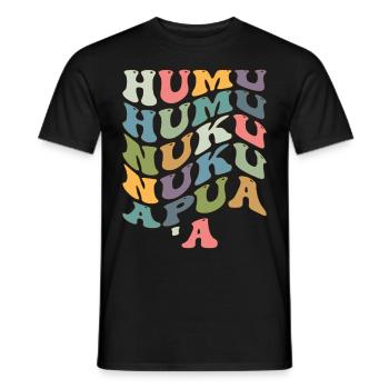 Humuhumunukunukuapua'a Hawaiian Reef Pusher - Men's T-Shirt - black - Front - AI Model Male 178 light (178cm)
