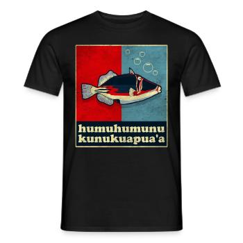 Humuhumunukunukuapua’a Pousseur de récif hawaïen - T-shirt homme - noir - Devant - AI Model Male 178 light (178cm)