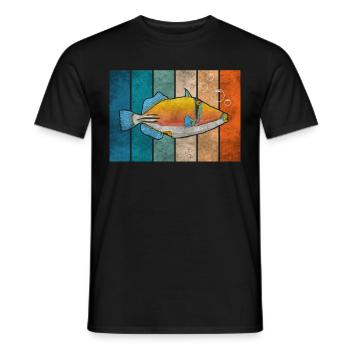 Humuhumunukunukuapua'a Hawaiian Reef Pusher - Men's T-Shirt - black - Front - AI Model Male 178 light (178cm)