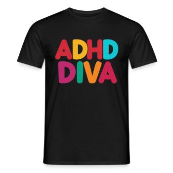 ADHD Humor And Awareness Design - Men's T-Shirt - black - Front - AI Model Male 178 light (178cm)
