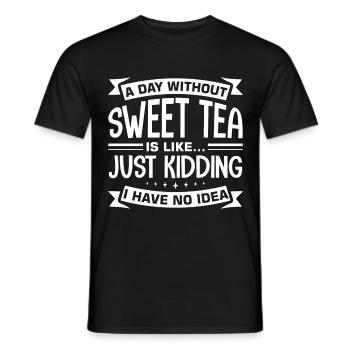 Sweet Tea - Men's T-Shirt - black - Front - AI Model Male 178 light (178cm)