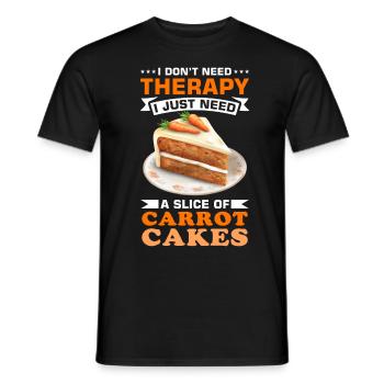 Witziger Karottenkuchen Spruch - Männer T-Shirt - Schwarz - Vorne - AI Model Male 178 light (178cm)
