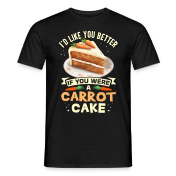 Witziger Karottenkuchen Spruch - Männer T-Shirt - Schwarz - Vorne - AI Model Male 178 light (178cm)