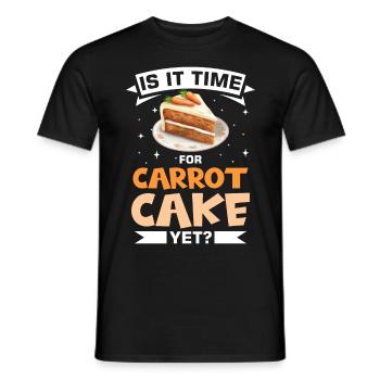 Witziger Karottenkuchen Spruch - Männer T-Shirt - Schwarz - Vorne - AI Model Male 178 light (178cm)