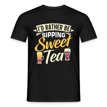 Sweet Tea - Men's T-Shirt - black - Front - AI Model Male 178 light (178cm)