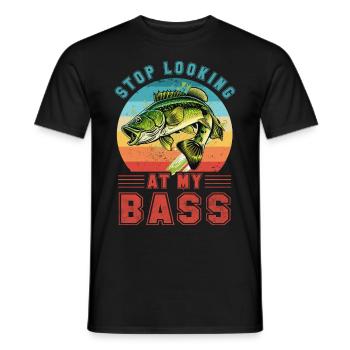 Arrêtez de regarder ma basse - T-shirt homme - noir - Devant - AI Model Male 178 light (178cm)