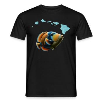 Humuhumunukunukuapua'a Hawaiian Reef Pusher - Men's T-Shirt - black - Front - AI Model Male 178 light (178cm)
