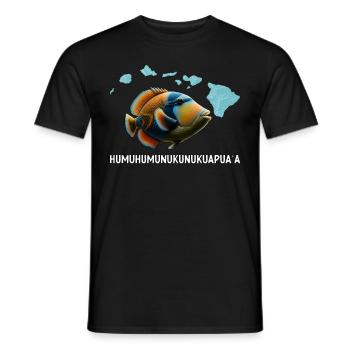 Humuhumunukunukuapua'a Hawaiian Reef Pusher - Men's T-Shirt - black - Front - AI Model Male 178 light (178cm)